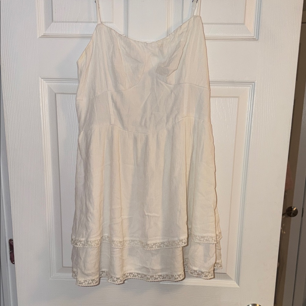 Elegant White Spaghetti Strap Dress